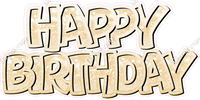 Bokeh Crushed Outline - Double Line Happy Birthday