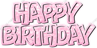 Bokeh Crushed Outline - Double Line Happy Birthday