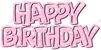 Bokeh Sparkle Outline - Double Line Happy Birthday