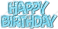 Bokeh Sparkle Outline - Double Line Happy Birthday