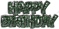 Bokeh Sparkle Outline - Double Line Happy Birthday