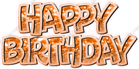 Bokeh Crushed Outline - Double Line Happy Birthday