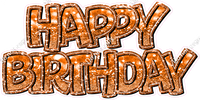 Bokeh Sparkle Outline - Double Line Happy Birthday