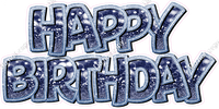 Bokeh Crushed Outline - Double Line Happy Birthday