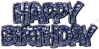 Bokeh Sparkle Outline - Double Line Happy Birthday