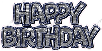 Bokeh Sparkle Outline - Double Line Happy Birthday