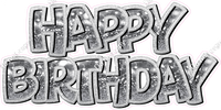 Bokeh Crushed Outline - Double Line Happy Birthday