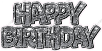 Bokeh Sparkle Outline - Double Line Happy Birthday