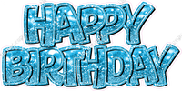 Bokeh Sparkle Outline - Double Line Happy Birthday