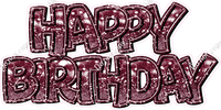 Bokeh Sparkle Outline - Double Line Happy Birthday