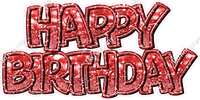Bokeh Sparkle Outline - Double Line Happy Birthday