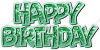 Bokeh Crushed Outline - Double Line Happy Birthday