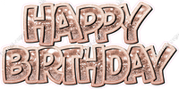 Bokeh Crushed Outline - Double Line Happy Birthday
