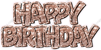 Bokeh Sparkle Outline - Double Line Happy Birthday