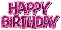 Sparkle Crushed Outline - Double Line Happy Birthday