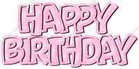 Flat Sparkle Outline - Double Line Happy Birthday