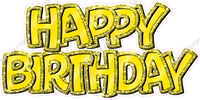 Flat Sparkle Outline - Double Line Happy Birthday