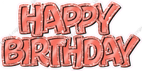 Flat Sparkle Outline - Double Line Happy Birthday