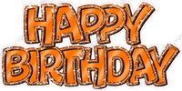 Flat Sparkle Outline - Double Line Happy Birthday