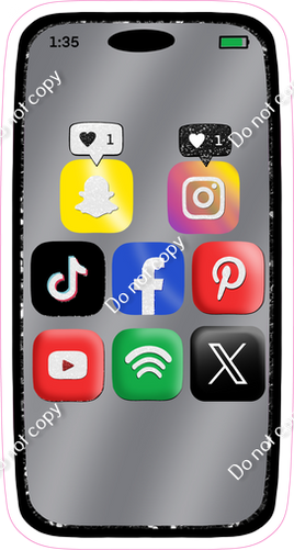 Cell Phone with Social Media Links