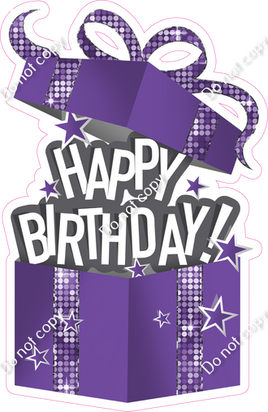 Disco - Purple - Happy Birthday Present Statement w/ Variants