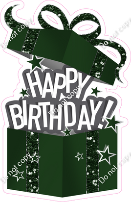 Sparkle - Hunter Green - Happy Birthday Present Statement w/ Variants