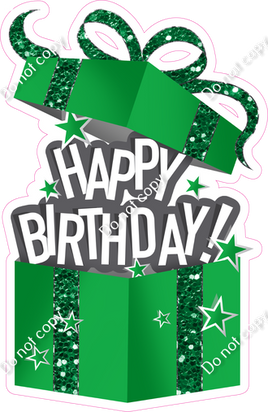 Sparkle - Green - Happy Birthday Present Statement w/ Variants