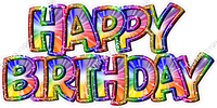 Pattern - Double Line Happy Birthday