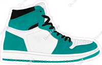 Teal & White Shoe