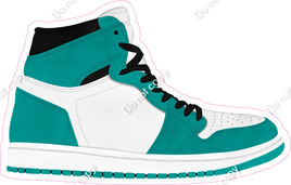 Teal & White Shoe
