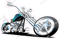 Chopper Motorcycle - Teal & Purple w/ Variants