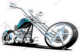 Chopper Motorcycle - Teal & Purple w/ Variants