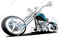 Chopper Motorcycle - Teal & Purple w/ Variants