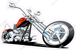Chopper Motorcycle - Red & Orange w/ Variants