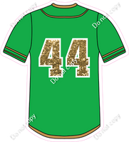 Football Jersey with Numbers - Green & Gold w/ Variants