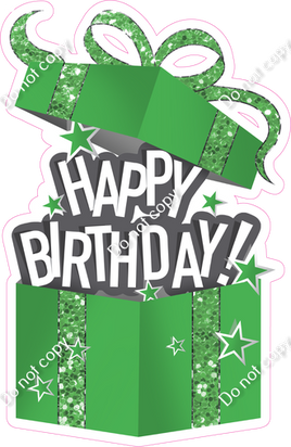 Sparkle - Lime - Happy Birthday Present Statement w/ Variants