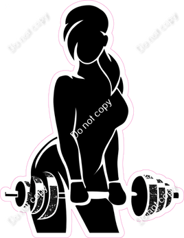 Female Weightlifting Silhouette 1