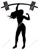 Female Weightlifting Silhouette 3 w/ Variants