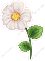 Single Strawberry Flower and Stem w/ Variants