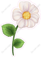 Single Strawberry Flower and Stem w/ Variants