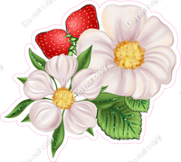 Strawberry Flowers & Strawberries w/ Variants