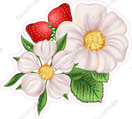 Strawberry Flowers & Strawberries w/ Variants