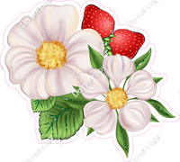 Strawberry Flowers & Strawberries w/ Variants