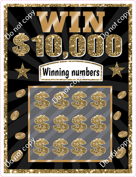 Win $10,000 Lottery Ticket w/ Variants