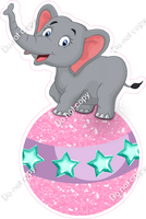 Pastel - Circus - XL Elephant on Circus Ball w/ Variants