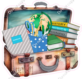 Trunk with School Supplies