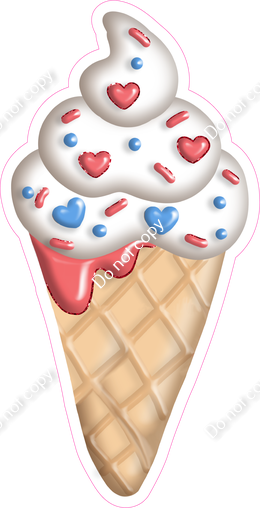 4th of July Ice Cream Cone 1 w/ Variants