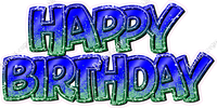 Ombre - Double Line Happy Birthday