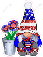 4th of July Gnome & Flower Pot w/ Variants
