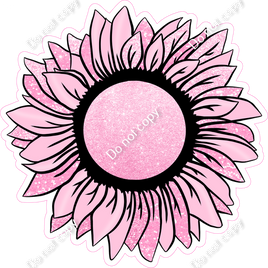 Baby Pink & Black Sunflower